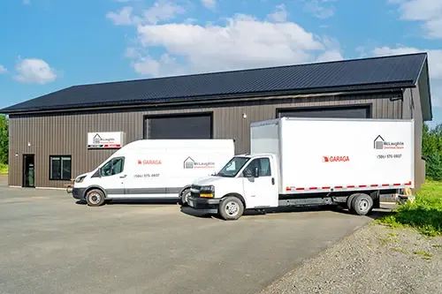 McLaughlin office and trucks